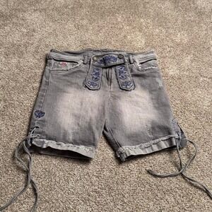 GREY FEVER LAWNE WESTERN‎ STYLE TIE SHORTS
